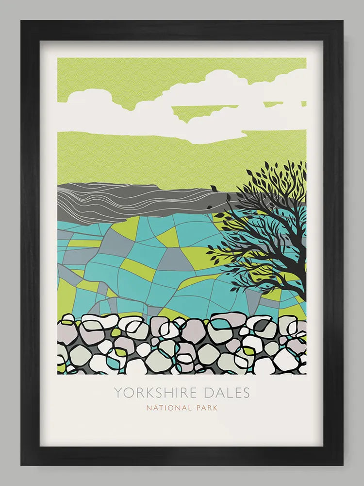 Yorkshire Dales National Park - Poster Print. Established in 1954, the Dales also takes in parts of Lancashire and Cumbria.
